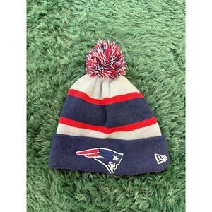 New Era New England Patriots POM POM Beanie Touque Hat Skully Unisex OSFA